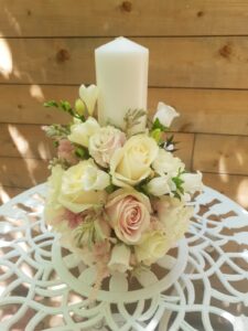 WeDoWowFlowers , buchet mireasa , buchet cununie civila , lumanare botez
