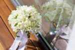 Buchet de mireasa alb cu liliac, trandafiri, frezii B057 - imagine 2