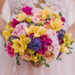 Buchet de mireasa colorat B073