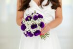 Buchet de mireasa cu lisianthus și gypsophila B148 - imagine 4