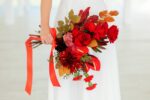 Buchet de mireasa rosu B152 - imagine 3