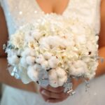 Buchet de mireasa cu bumbac B040