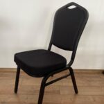 Scaun conferință negru de catifea LW39