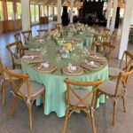 Fata de masa rotunda verde deschis LW07